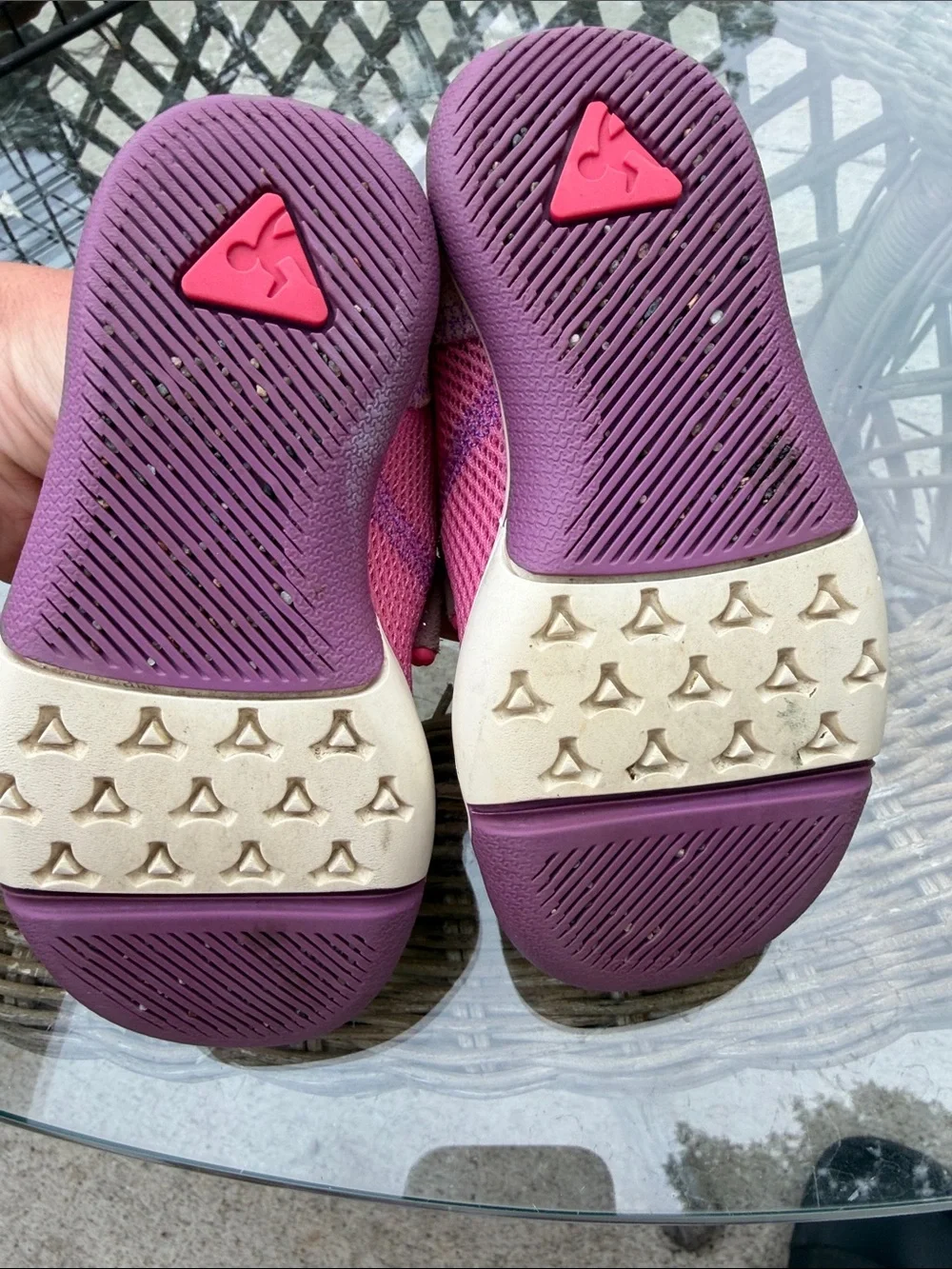 PLAE Kids Pink and Purple Hook-and-Loop Sneakers